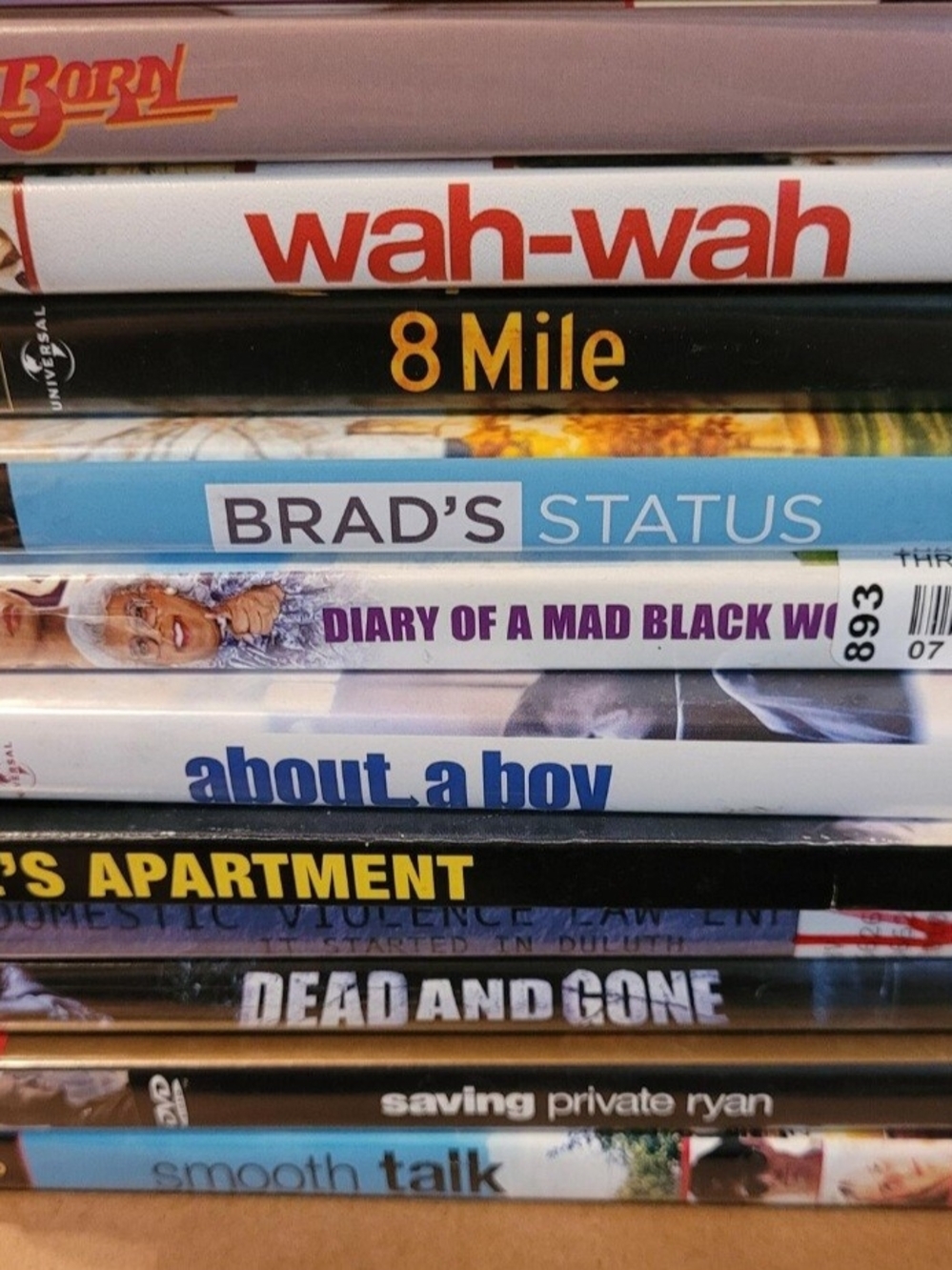 Stacked DVD Collection - Mixed Titles (Blue, Black, White)